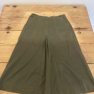 TOAST olive green cotton maxi skirt